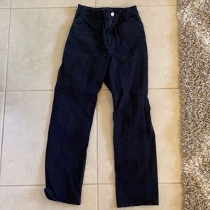 Express straight leg super high rise black pant